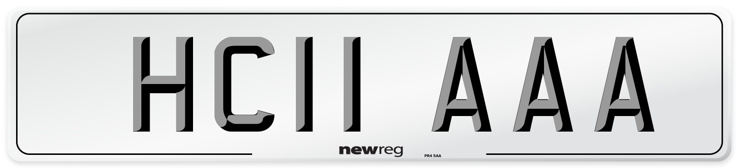 HC11 AAA Number Plate from New Reg